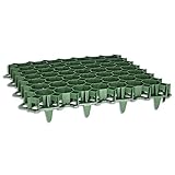 Wohnkult Rasengitter aus Kunststoff grün 50 x 50 x 4 cm Rasengitterplatten Rasenwaben Bodenwaben Paddockplatten