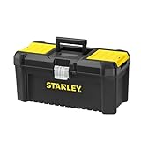 Stanley Werkzeugbox / Werkzeugkasten (16', 20x19,5x41cm, Werkzeugkoffer mit Metallschließen, stabiler Organizer aus Kunststoff für diverse Werkzeuge, Koffer mit entnehmbarer Trage) STST1-75518