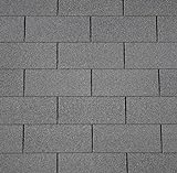 Dachschindeln RECHTECK 3 m² mit Glasvlieseinlage Bitumenschindeln Schindeln Dacheindeckung Gartenhaus Rechteckschindeln (Schwarz)