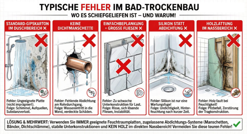 Fehler Trockenbau Badezimmer