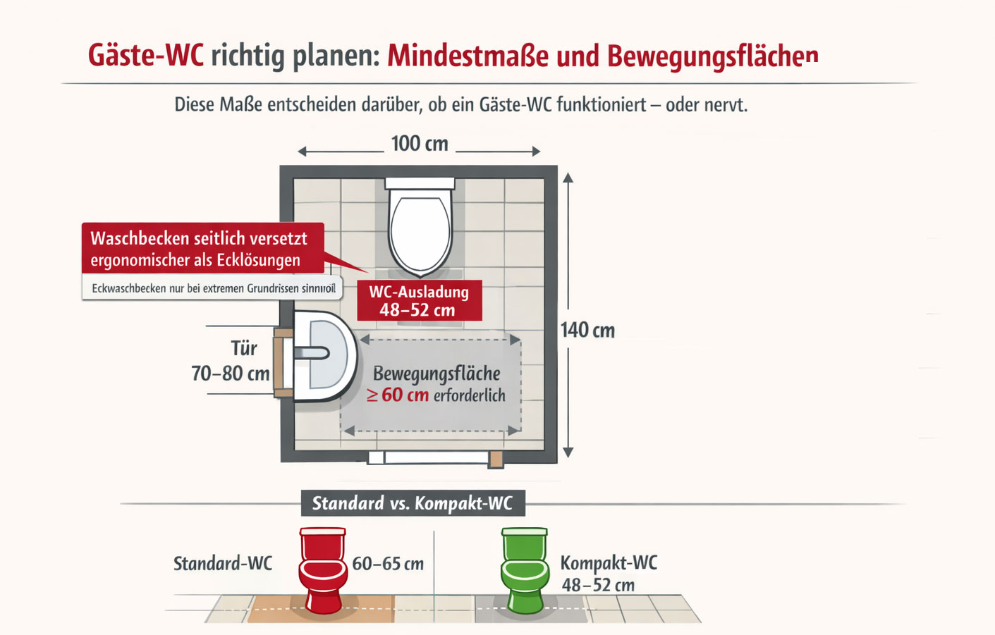G&auml;ste-WC richtig planen