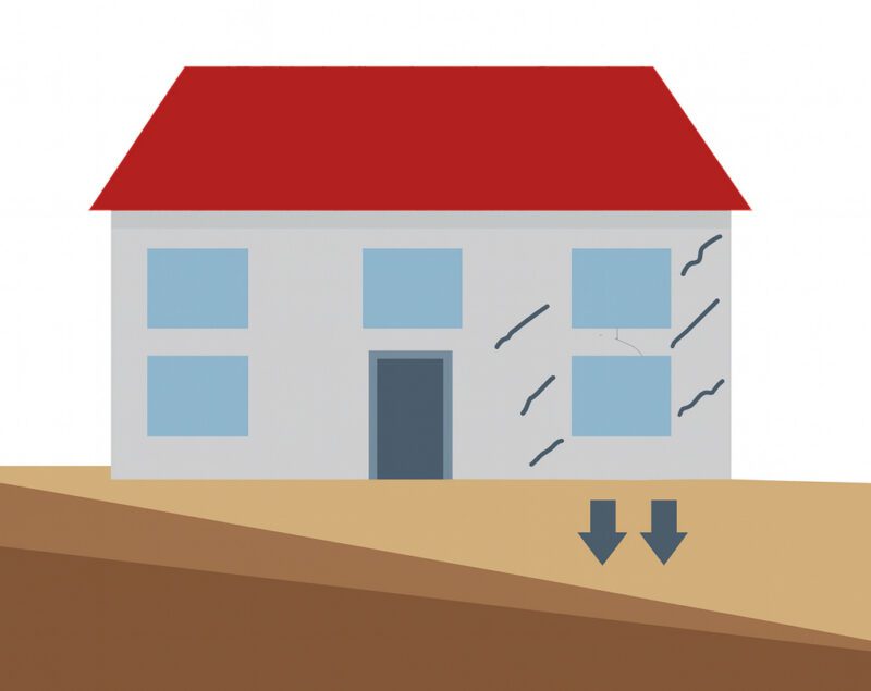 Setzrisse infolge eines Fundamentfehlers