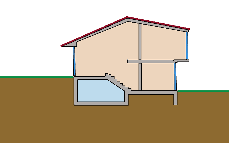 Haus in Split-Level-Bauweise