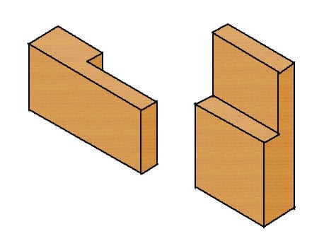 Überblattung Holzverbindung