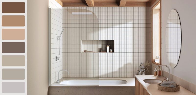 warme Farbt&ouml;ne im Badezimmer