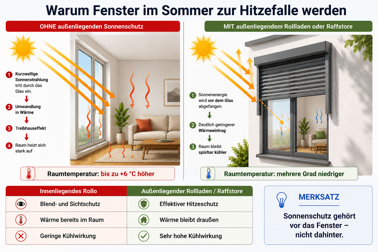 Warum Fenster zur Hitzefalle werden