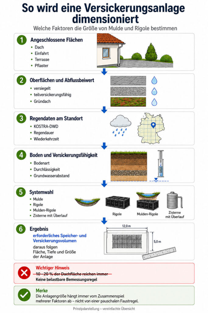 Regenwassersversickerung richtig dimensionieren