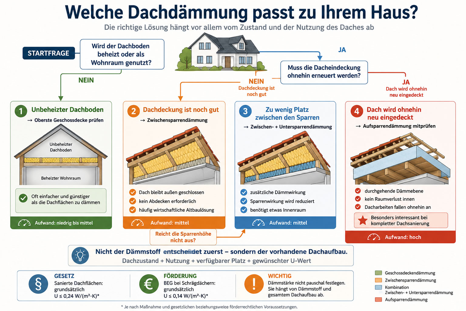 welche Dachdämmung passt zum Haus