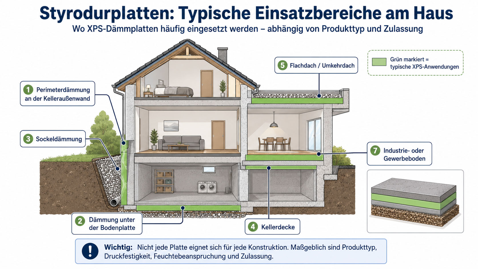 Einsatzbereiche von Styrodurplatten