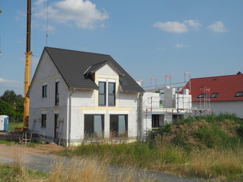 Hausbau Baustelle