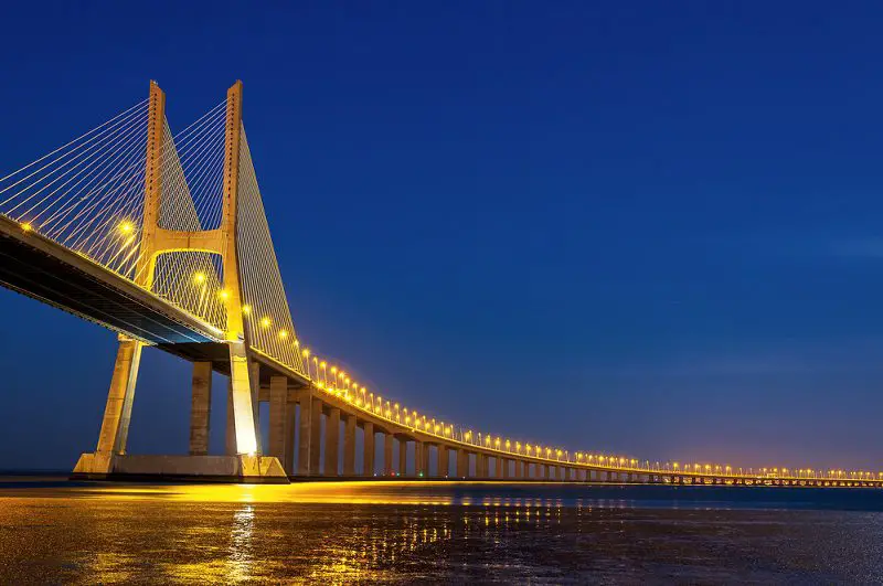 Spannbetonbrücke Vaso Da Gama Lissabon