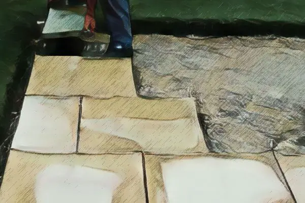 Betonplatten versetzt zueinander verlegen