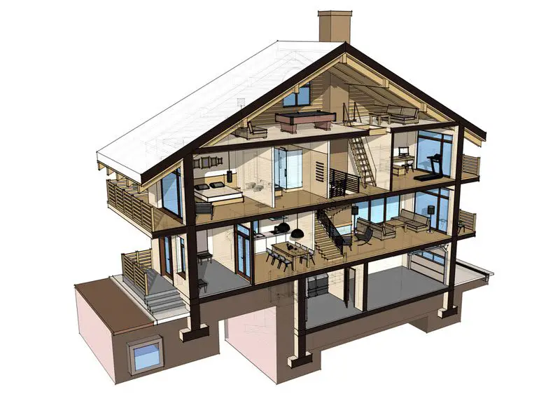 3D-Ansicht Haus