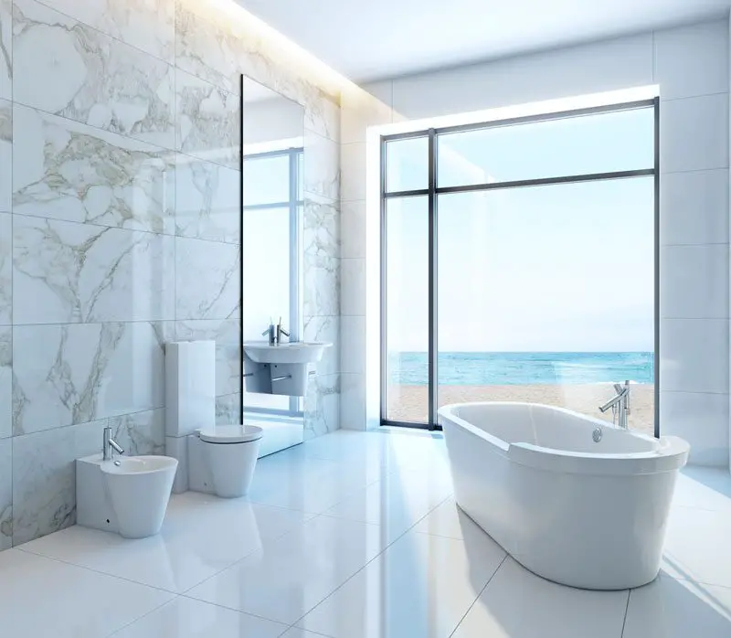 moderne badgestaltung marmor