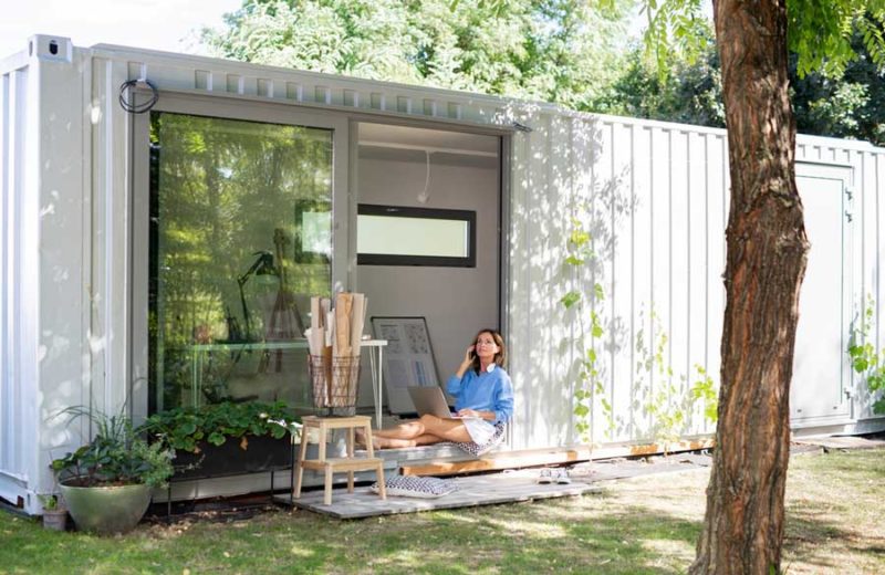 Seecontainer als Gartenzimmer