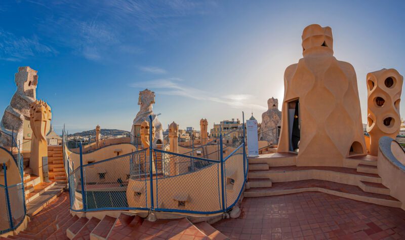 der Casa Mil&agrave; Dach