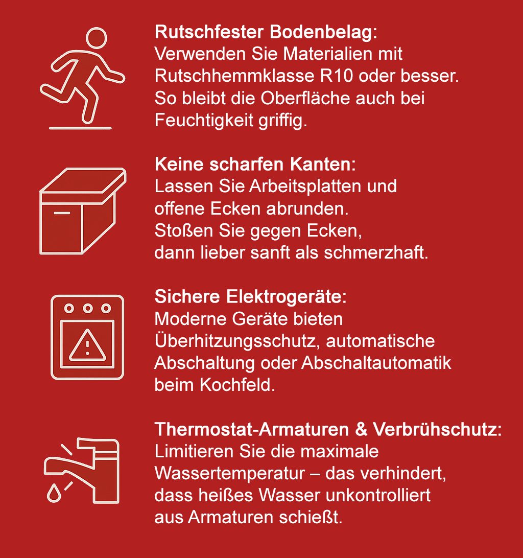 sicherheit in der altersgerechten Küche