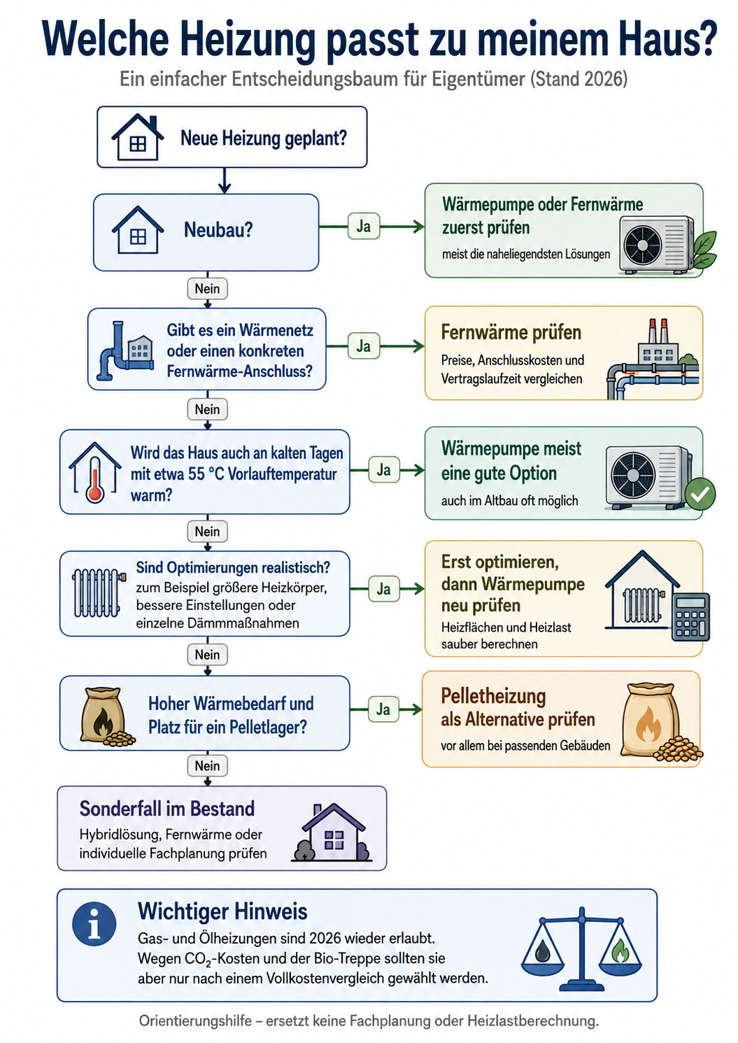 welche Heizung passt zum Haus?