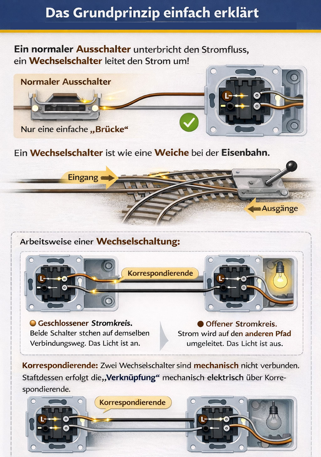 Wechselschaltung Grundprinzip