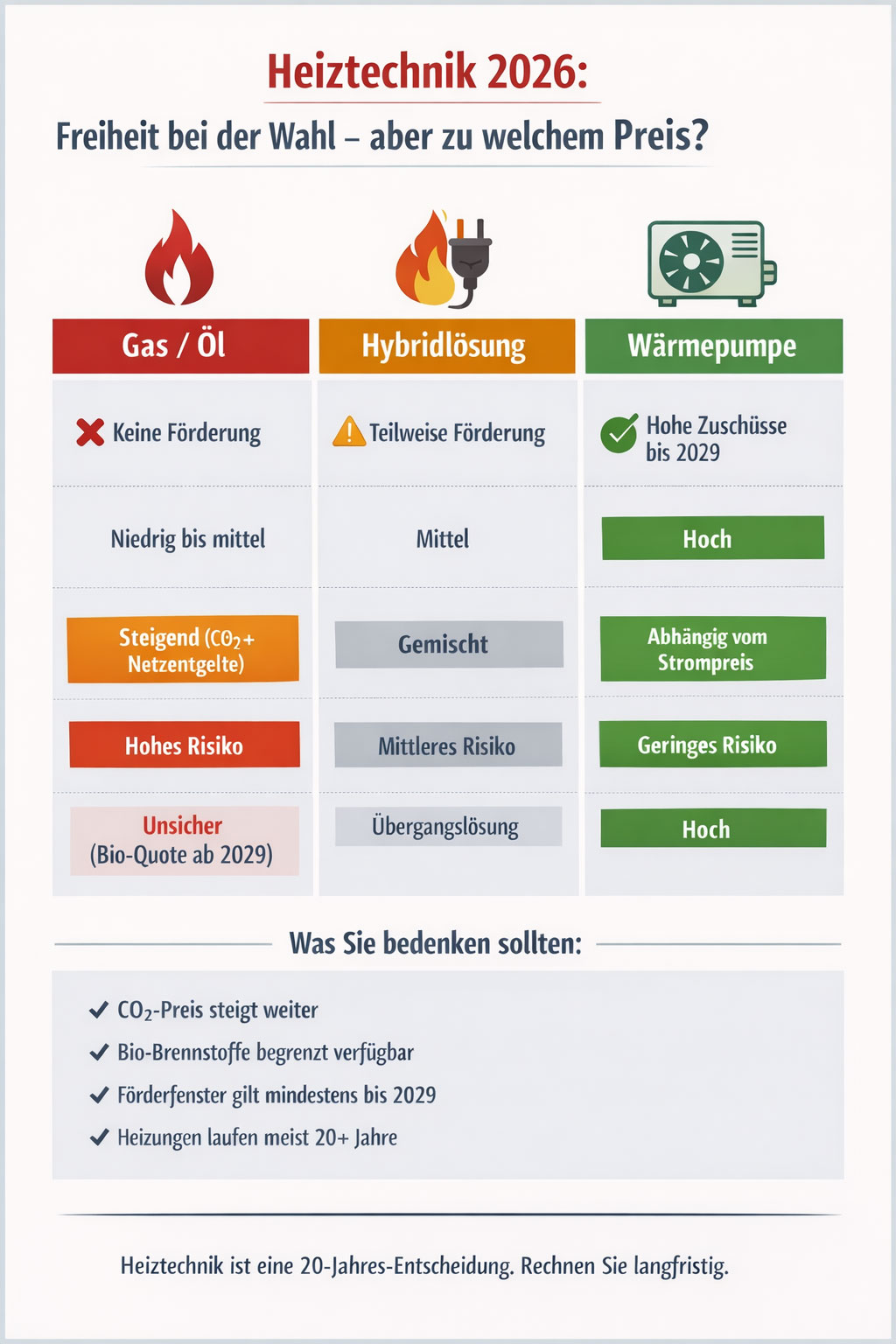 Öl und Gas bleiben erlaubt – welche Heiztechnik ist jetzt strategisch sinnvoll?