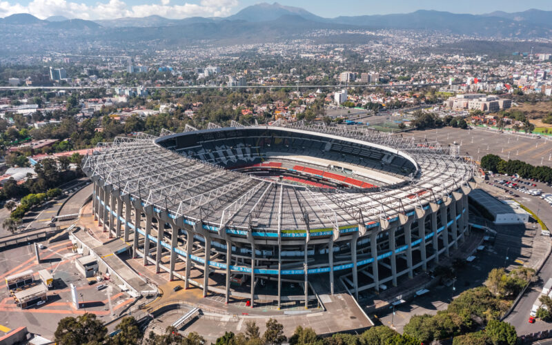 Blick von oben auf das Estadio Azteca im Jahr 2022