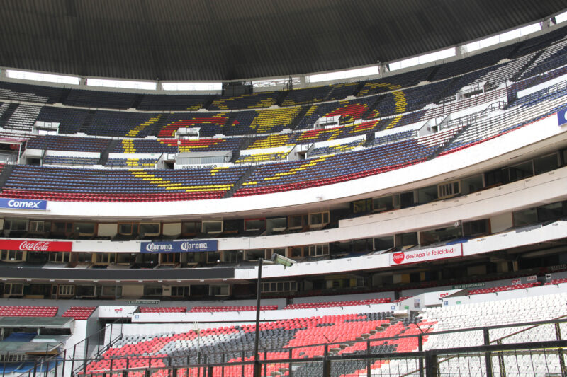 Blick auf die Trib&uuml;nen des Estadio Azteca