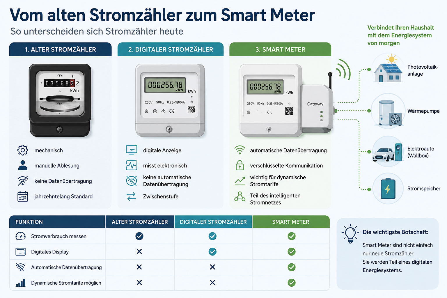vom alten Stromz&auml;hler zum Smart Meter