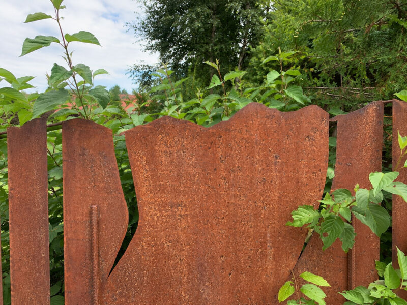 Sichtschutz aus Cortenstahl