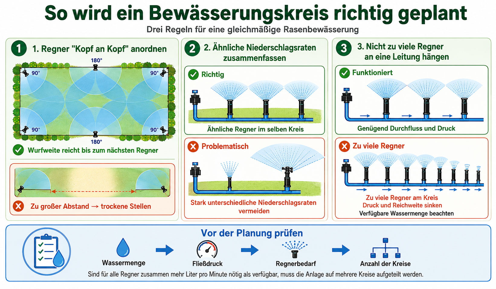 Bewässerungskreis richtig planen