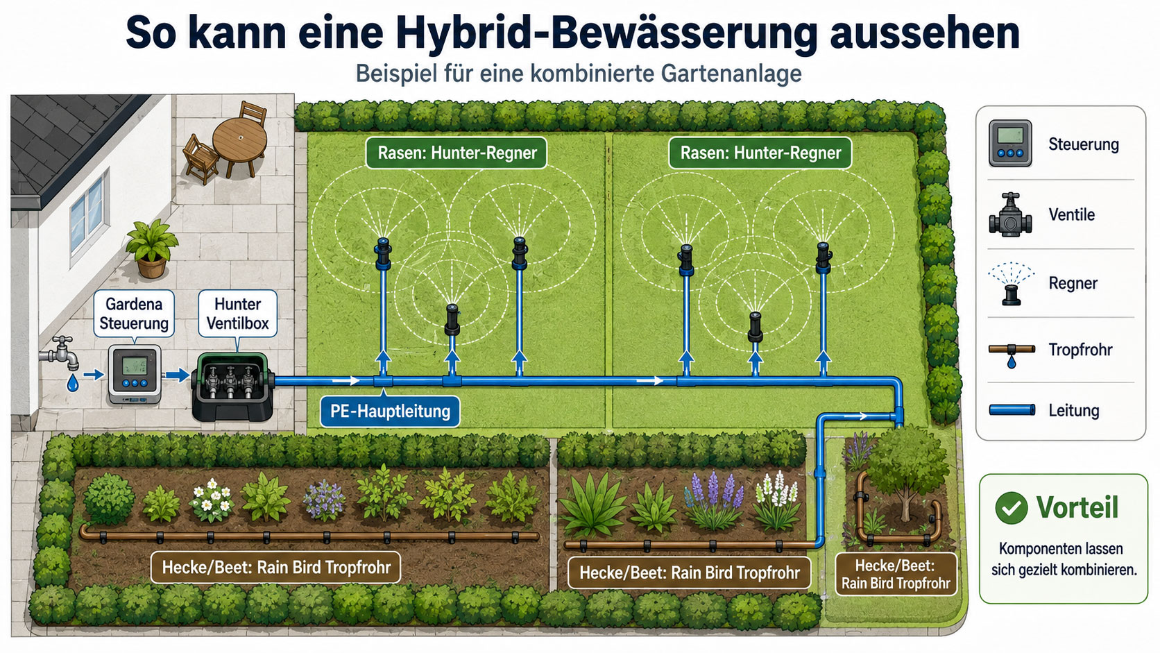 Hybrid-Bewässerung