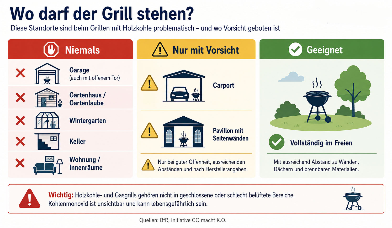 wo darf Grll stehen