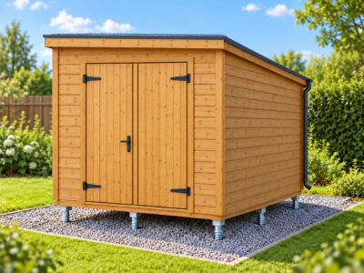 Kleinen Geräteschuppen selber bauen: Bauplan für 2 × 2 Meter holzschuppen