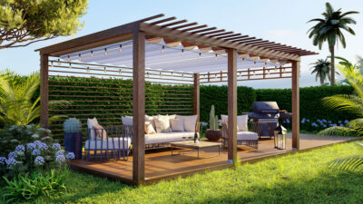 Pergola aufstellen: Wie groß und tief muss das Punktfundament sein? pergola